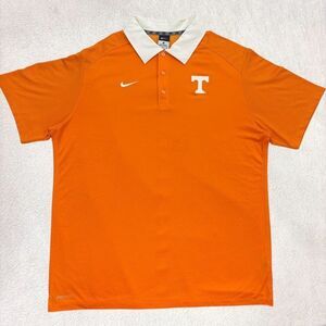 Tennessee Volunteers Polo Shirt Mens XL Orange NCAA Football Nike Dri Fit